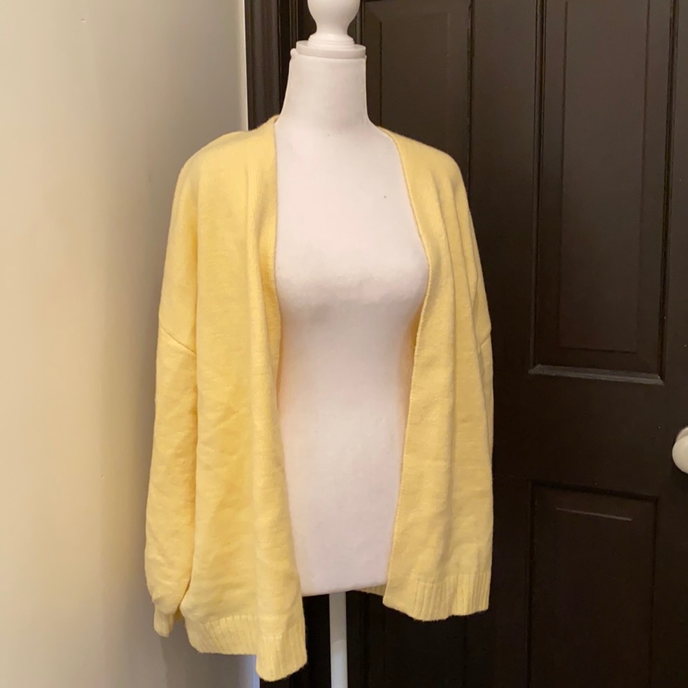 Pastel Yellow Knit Cardigan
